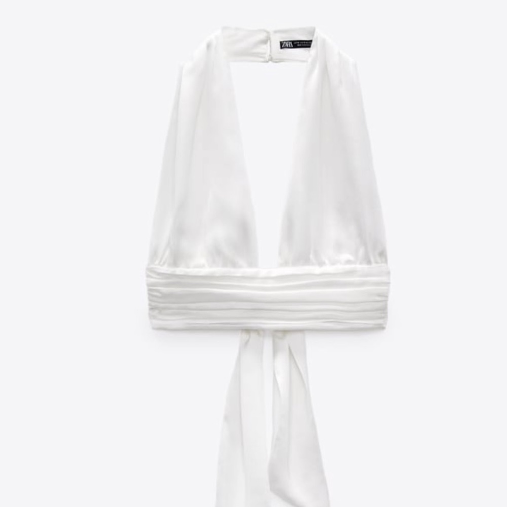 SATIN EFFECT CROP TOP